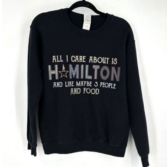 Gildan Women's Hamilton Fleece Long Sleeve Pull Over Sweatshirt Black Size Small - Picture 1 of 8